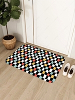 Checkered Pattern Floor Mat