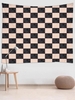Checkered Pattern Wall Hanging Tapestry