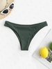 Cheeky Textured Bikini Bottom S Deep green