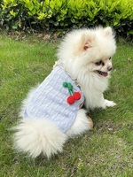 Cherry Pendant Decor Flounce Design Pet Tank Top