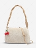 Cherry Pendant Fluffy Crossbody Bag