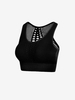 Chest Pad Honeycomb Hollow Out Sports Bra S Black