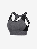Chest Pads Seamless Backless Sports Bra L Black