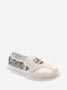 Chinese Character Corduroy Mesh Insert Slip On Shoes