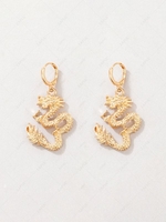 Chinoiserie Dragon Drop Earrings