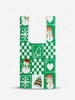 Chirstmas Tree Snowman Snowflake Heart Checkerboard Pattern Gifts Knitted Bag