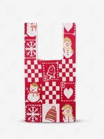 Chirstmas Tree Snowman Snowflake Heart Checkerboard Pattern Gifts Knitted Bag