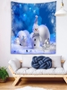 Christmas Ball Snowman Pattern Wall Hanging Tapestry