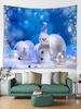 Christmas Ball Snowman Pattern Wall Hanging Tapestry