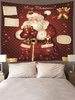 Christmas Bells Gifts Santa Claus Pattern Wall Hanging Tapestry