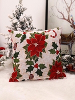 Christmas Berry Santa Claus Snowman Pattern Pillowcase