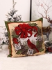 Christmas Berry Santa Claus Snowman Pattern Pillowcase