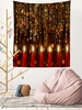 Christmas Candles Pattern Wall Hanging Tapestry