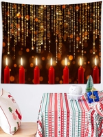 Christmas Candles Pattern Wall Hanging Tapestry