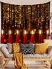 Christmas Candles Pattern Wall Hanging Tapestry