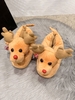 Christmas Cartoon Elk Design Warm Fluffy Bedroom Slippers