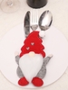 Christmas Cartoon Shape Fork Knife Cutlery Holder Bag