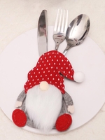 Christmas Cartoon Shape Fork Knife Cutlery Holder Bag