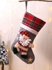 Christmas Cartoon Snowman Elk Santa Claus Snowflake Design Plaid Pattern Candy Gifts Bag Decorative Craft