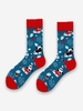 Christmas Cartoon Snowman Pattern Mid-calf Socks
