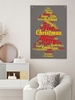 Christmas Contrast Letter Print Wall Hanging Tapestry