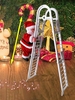 Christmas Decoration Upgraded Electric Ladder Climbing Santa Claus Design Dolls Toy (Without Battery)
