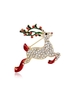 Christmas Deer Rhinestone Brooch