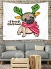 Christmas Dog Pattern Wall Hanging Tapestry