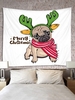Christmas Dog Pattern Wall Hanging Tapestry