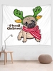 Christmas Dog Pattern Wall Hanging Tapestry