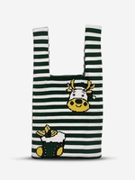 Christmas Elk Gift Pattern Knitted Tote Bag
