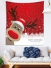 Christmas Elk Snowflake Pattern Wall Hanging Tapestry