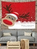 Christmas Elk Snowflake Pattern Wall Hanging Tapestry