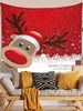 Christmas Elk Snowflake Pattern Wall Hanging Tapestry