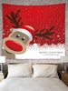 Christmas Elk Snowflake Pattern Wall Hanging Tapestry