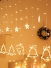 Christmas Elk Stars Bell Shape Room Decoration LED String Lights