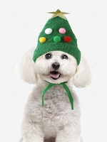 Christmas Fluffy Pompoms Elk Pet Hat