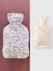 Christmas Gift 1000ML Higher Quality Rubber Hot Water Bottle Heating Pad With Fluffy Heart Flannel Cover Extra Large Extra Thick Hot Water Bag Hand Fe