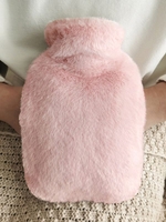 Christmas Gift Hot Water Bottle Heating Pad With Fluffy Fleece Cover Extra Large Extra Thick Hot Water Bag Hand Feet Warmer Pain Relief Hot and Cold T