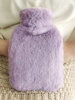Christmas Gift Hot Water Bottle Heating Pad With Fluffy Fleece Cover Extra Large Extra Thick Hot Water Bag Hand Feet Warmer Pain Relief Hot and Cold T