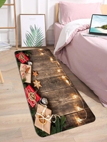 Christmas Gift Light Wooden Pattern Floor Mat