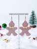 Christmas Gingerbread Man Shaped Drop Earrings