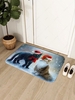 Christmas Hat Cat Pattern Floor Mat