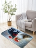 Christmas Hat Cat Pattern Floor Mat