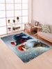 Christmas Hat Cat Pattern Floor Mat