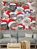 Christmas Hat Cat Print Wall Hanging Tapestry