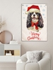 Christmas Hat Letter Dog Print Wall Hanging Tapestry