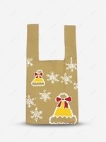 Christmas Hat Snowflake Pattern Knitted Bag