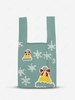 Christmas Hat Snowflake Pattern Knitted Bag