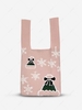 Christmas Hat Snowflake Pattern Knitted Bag